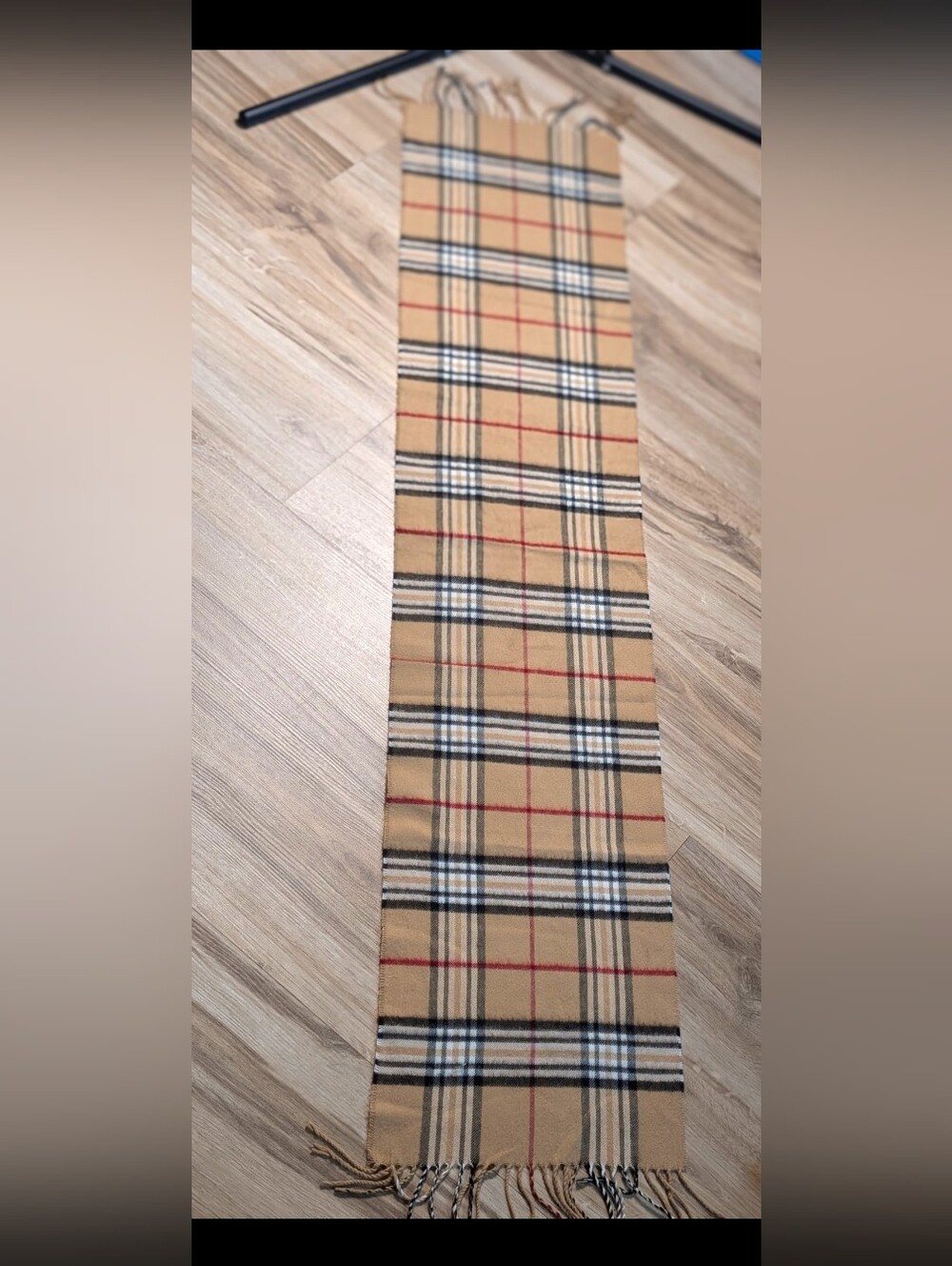 Croft and Barrow Plaid/Tartan/Check scarf with fringe
